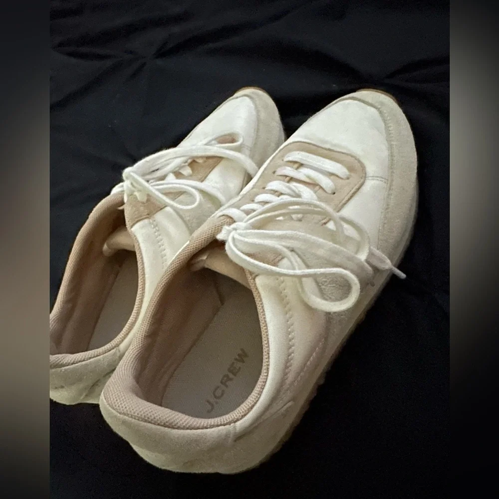 J Crew Colorblock Trainers In Metallic